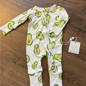 Birdie bean avocado bamboo footie preemie